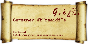 Gerstner Ézsaiás névjegykártya
